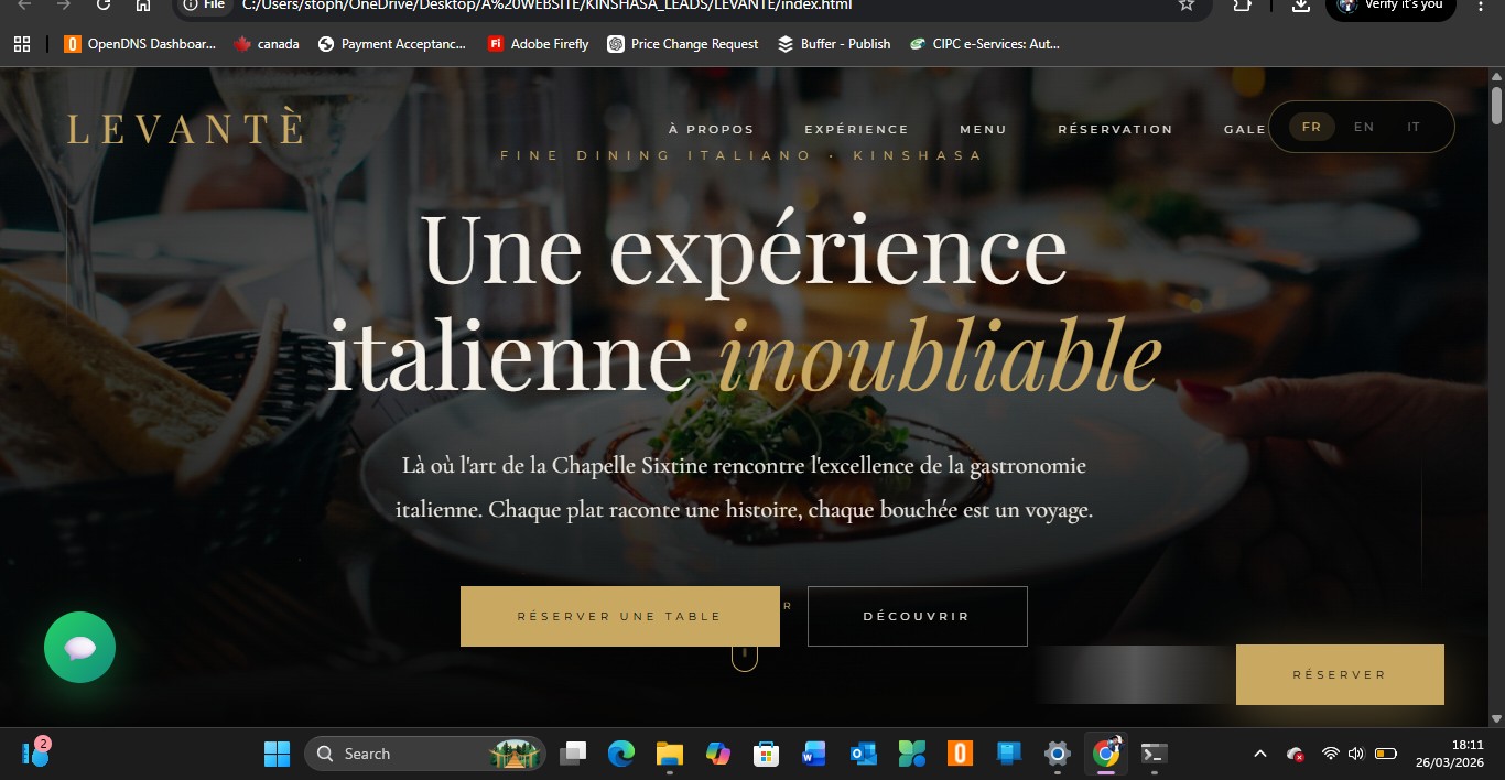 Levante — Lebanese restaurant, Kinshasa