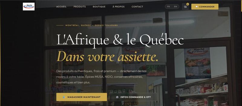 Marché LT Eben-Ezer — African grocery e-commerce website, Montreal